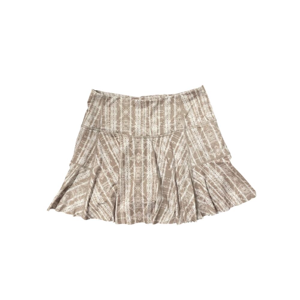 FP Movement Tennis Skort Women's Small Tan Tie-Dye Flare Built-In Shorts